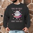 Trick Or Treat Point Your Feet Halloween Ghost Dance Teacher Men Graphic Sweatshirt, novelty gifts, funny gifts