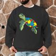 Turtle Puzzle Pieces For Autism Awareness Kids Women Teacher Men Graphic Sweatshirt, novelty gifts, funny gifts