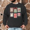 Vintage Preppy Very Merry Teacher Santa Stamps Christmas Men Graphic Sweatshirt, novelty gifts, funny gifts