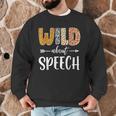 Wild About Speech SLP Leopard Teacher Back To School Kids Men Graphic Sweatshirt, novelty gifts, funny gifts Wild About Speech SLP Leopard Teacher Back To School Kids Men Graphic Sweatshirt, novelty gifts, funny gifts