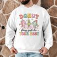 Groovy Donut Stress Just Do Your Best Testing Day Teachers Men Graphic Sweatshirt, novelty gifts, funny gifts