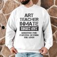 Halloween Art Teacher Prisoner Costume Men Graphic Sweatshirt, novelty gifts, funny gifts