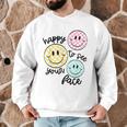Happy To See Your Face Smile Face Teacher Back To School Men Graphic Sweatshirt, novelty gifts, funny gifts
