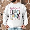 Hello First Grade Teacher Coquette Pencil Bow Back To School Men Graphic Sweatshirt, novelty gifts, funny gifts