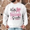 Hello Second Grade First Day Of School Coquette Teacher Girl Men Graphic Sweatshirt, novelty gifts, funny gifts Hello Second Grade First Day Of School Coquette Teacher Girl Men Graphic Sweatshirt, novelty gifts, funny gifts