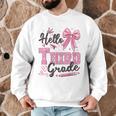 Hello Third Grade First Day Of School Coquette Teacher Girl Men Graphic Sweatshirt, novelty gifts, funny gifts