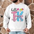 Hello TK Transitional Kindergarten Back To School Teacher Men Graphic Sweatshirt, novelty gifts, funny gifts Hello TK Transitional Kindergarten Back To School Teacher Men Graphic Sweatshirt, novelty gifts, funny gifts