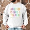 Kids AUTISM IS NOT A TRAGEDY IGNORANCE IS Proud Teacher Crew Men Graphic Sweatshirt, novelty gifts, funny gifts