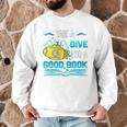 Librarian Teacher Dive Into A Good Book Reading Premium Tri-Blend Men Graphic Sweatshirt, novelty gifts, funny gifts Librarian Teacher Dive Into A Good Book Reading Premium Tri-Blend Men Graphic Sweatshirt, novelty gifts, funny gifts