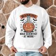 Mad Scientist Pumpkin Science Teacher Halloween Costume Kids Men Graphic Sweatshirt, novelty gifts, funny gifts