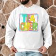 Neon Retro Teacher Cute Teacher Team New Teacher Back To Sch Men Graphic Sweatshirt, novelty gifts, funny gifts