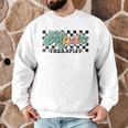 Retro Checkered Music Therapist Squad Music Therapy Teacher For Men Women Men Graphic Sweatshirt, novelty gifts, funny gifts