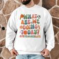 Retro PE Teacher What Are We Doing Today School Coach Women Men Graphic Sweatshirt, novelty gifts, funny gifts Retro PE Teacher What Are We Doing Today School Coach Women Men Graphic Sweatshirt, novelty gifts, funny gifts