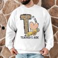 T Is For Teacher’s Aide Back To First Day Of School Leopard Men Women Girls Kids Men Graphic Sweatshirt, novelty gifts, funny gifts T Is For Teacher’s Aide Back To First Day Of School Leopard Men Women Girls Kids Men Graphic Sweatshirt, novelty gifts, funny gifts