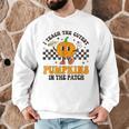 I Teach The Cutest Pumpkins In The Patch Groovy Teacher Fall Men Graphic Sweatshirt, novelty gifts, funny gifts