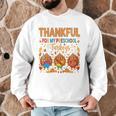 Teach Thanksgiving Teacher Thankful For My Preschool Turkeys Men Graphic Sweatshirt, novelty gifts, funny gifts