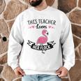 This Teacher Loves Her Flock Cute Flamingo Teacher Men Graphic Sweatshirt, novelty gifts, funny gifts