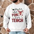 Teachers Oh What Fun It Is To Teach Cute Red Plaid Reindeer Men Graphic Sweatshirt, novelty gifts, funny gifts Teachers Oh What Fun It Is To Teach Cute Red Plaid Reindeer Men Graphic Sweatshirt, novelty gifts, funny gifts