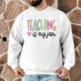 Teaching Is My Jam For Women Teacher Cute Teachers Outfit Men Graphic Sweatshirt, novelty gifts, funny gifts Teaching Is My Jam For Women Teacher Cute Teachers Outfit Men Graphic Sweatshirt, novelty gifts, funny gifts
