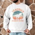 Teaching Is A Walk In The Park Teacher T-Rex Retro Men Graphic Sweatshirt, novelty gifts, funny gifts