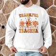 Thankful Teacher Retro Groovy Thanksgiving Fall Women Men Men Graphic Sweatshirt, novelty gifts, funny gifts