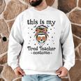 This Is My Tired Teacher Costume Skull Halloween Messy Bun Men Graphic Sweatshirt, novelty gifts, funny gifts This Is My Tired Teacher Costume Skull Halloween Messy Bun Men Graphic Sweatshirt, novelty gifts, funny gifts