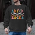 ABCD Kindergarten Rocks Back To School Teacher Kindergarten Men Graphic Sweatshirt, trending gift ABCD Kindergarten Rocks Back To School Teacher Kindergarten Men Graphic Sweatshirt, trending gift
