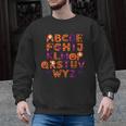 ABCs Learning Kindergarten Teacher Halloween Alphabet Men Graphic Sweatshirt, trending gift ABCs Learning Kindergarten Teacher Halloween Alphabet Men Graphic Sweatshirt, trending gift