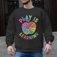 Apple Retro Play Is Learning Kindergarten Teacher Daycare Men Graphic Sweatshirt, trending gift
