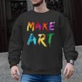 Make Art Painter Artist Teacher Artsy Men Women Kids Men Graphic Sweatshirt, trending gift