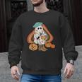 Art Teacher Painting Brushes Retro Pumpkin Ghost Artist Men Graphic Sweatshirt, trending gift