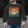 Back To School Groovy Smile Preschool Teachers Students Kids Men Graphic Sweatshirt, trending gift