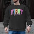 Back To School Neon Checkered First Grade Colorful Teacher Men Graphic Sweatshirt, First Grade Teacher Gifts, trending gift Back To School Neon Checkered First Grade Colorful Teacher Men Graphic Sweatshirt, First Grade Teacher Gifts, trending gift