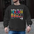 Battery Life Of a Teacher Shirt Thanksgiving Teacher Men Graphic Sweatshirt, trending gift
