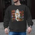 Booooks Ghost Halloween Groovy Vintage Teacher Book Reading Men Graphic Sweatshirt, Groovy Teacher Gifts, trending gift