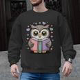 Cute Reading Owl Book Lover Teacher Librarian Bookworm Men Graphic Sweatshirt, trending gift