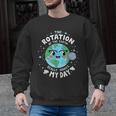 Earth Day Rotation Of The Earth Makes My Day Science Teacher Men Graphic Sweatshirt, Science Teacher Gifts, trending gift