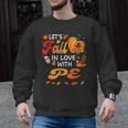 Lets Fall In Love With PE Teacher Thanksgiving Men Graphic Sweatshirt, Pe Teacher Gifts, trending gift