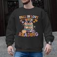 Fall In Love With Reading Halloween Stack Of Book Teacher Men Graphic Sweatshirt, trending gift
