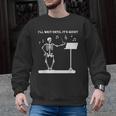 Funny Skeleton Music Teacher I'Ll Wait Until It's Quiet Men Graphic Sweatshirt, trending gift
