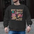 Half Teacher Half Iced Coffee Back To School Men Graphic Sweatshirt, trending gift Half Teacher Half Iced Coffee Back To School Men Graphic Sweatshirt, trending gift