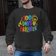 Happy 100th Day Of School 100 Days Brighter Girls Teacher Men Graphic Sweatshirt, trending gift Happy 100th Day Of School 100 Days Brighter Girls Teacher Men Graphic Sweatshirt, trending gift