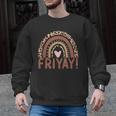 Happy Fri-Yay Friday Lovers Fun Teacher Leopard Rainbow Men Women Girls Kids Men Graphic Sweatshirt, trending gift