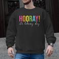 Hooray It's Library Day Teacher Reader Books Back To School Men Graphic Sweatshirt, trending gift Hooray It's Library Day Teacher Reader Books Back To School Men Graphic Sweatshirt, trending gift