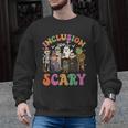 Inclusion Isn't Scary Ghost Mummy Halloween SLP Sped Teacher Men Graphic Sweatshirt, trending gift Inclusion Isn't Scary Ghost Mummy Halloween SLP Sped Teacher Men Graphic Sweatshirt, trending gift