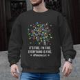 It's Fine I'm Fine Christmas Light Principal Teacher Xmas Men Women Men Graphic Sweatshirt, trending gift