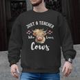 Just A Teacher Who Loves Cows Shirt Cute Highland Cow Men Graphic Sweatshirt, trending gift