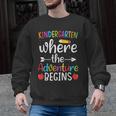 Kindergarten Where The Adventure Begins Shirt Children's Teacher Men Graphic Sweatshirt, trending gift Kindergarten Where The Adventure Begins Shirt Children's Teacher Men Graphic Sweatshirt, trending gift