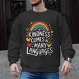 Kindness Comes In Many Languages ESL English Teacher Men Graphic Sweatshirt, Esl Teacher Gifts, English Teacher Gifts, trending gift Kindness Comes In Many Languages ESL English Teacher Men Graphic Sweatshirt, Esl Teacher Gifts, English Teacher Gifts, trending gift