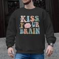 Kiss Your Brain Teacher Inspire Educate Groovy Retro Vintage Men Graphic Sweatshirt, Groovy Teacher Gifts, trending gift Kiss Your Brain Teacher Inspire Educate Groovy Retro Vintage Men Graphic Sweatshirt, Groovy Teacher Gifts, trending gift